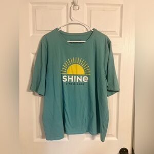 Life Is Good Women’s Xxxl Short Sleeve Crew Neck Tshirt “Shine” Sun Crusher Teal